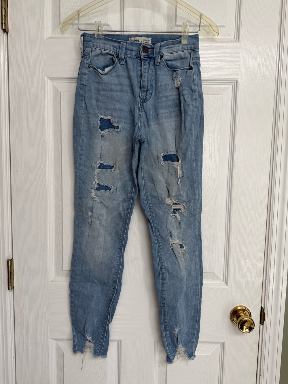 Mudd Light Blue Distressed Boyfriend Jeans